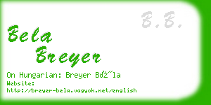 bela breyer business card